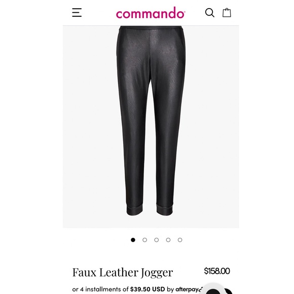 Commando Luxury Basics | Faux Leather Joggers - Picture 9 of 10